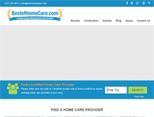 Tablet Screenshot of bestofhomecare.com